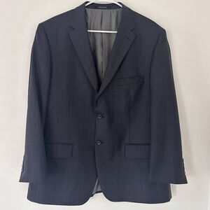 PRONTO UOMO mens solid charcoal gray sport coat WOOL  3-Roll-2 Jacket blazer 44S